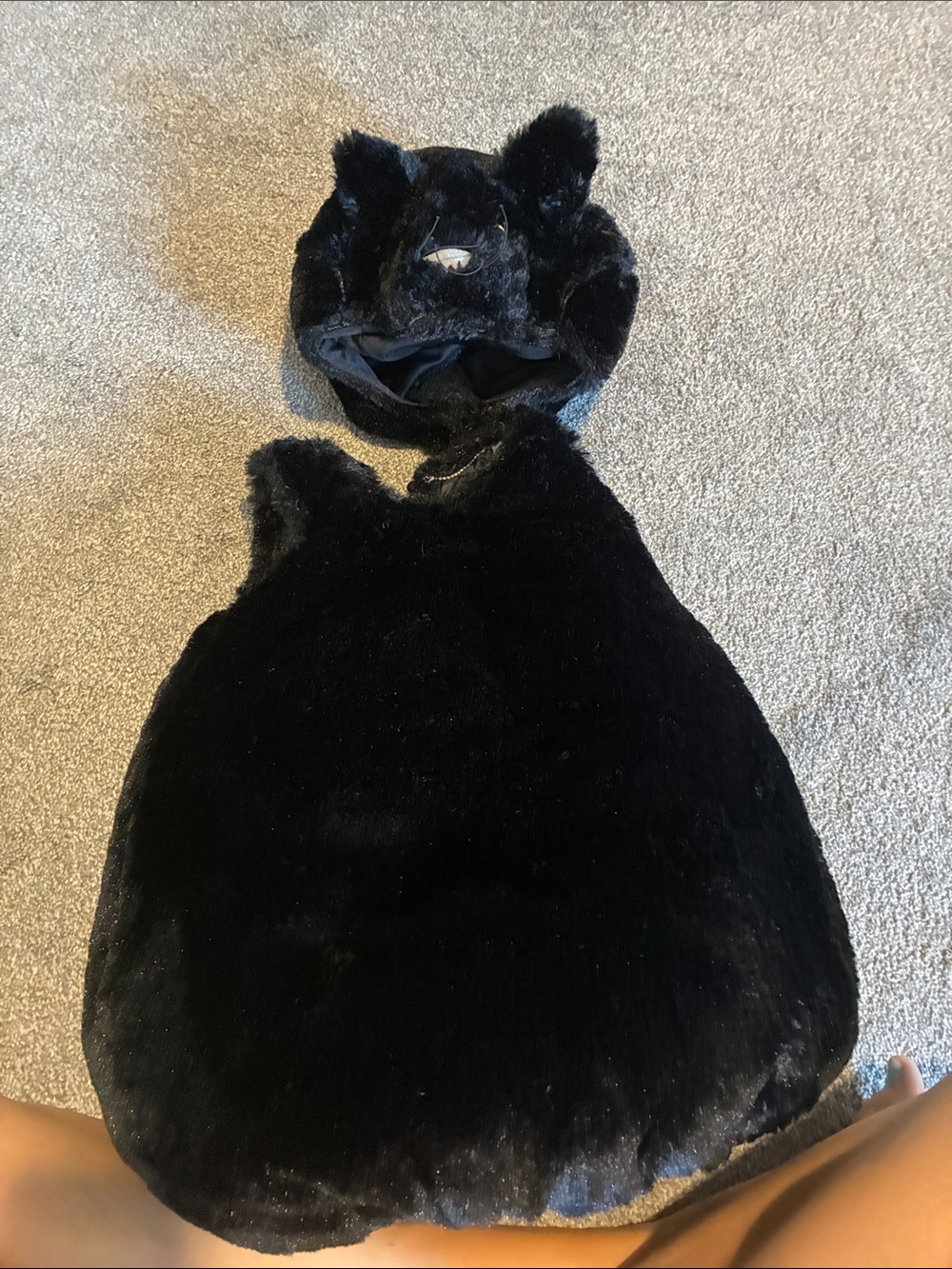 Black Furry Cat Costume size 2T